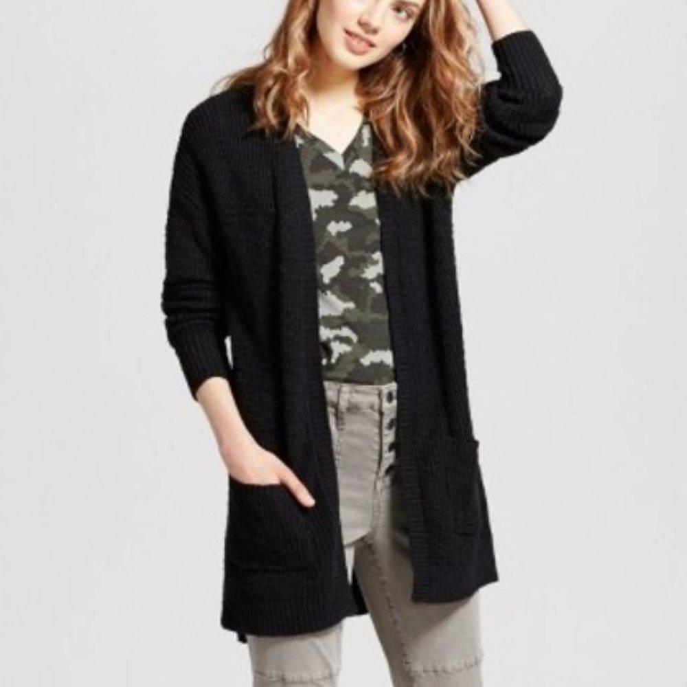 Mossimo Black Shaker Stitch Cardigan